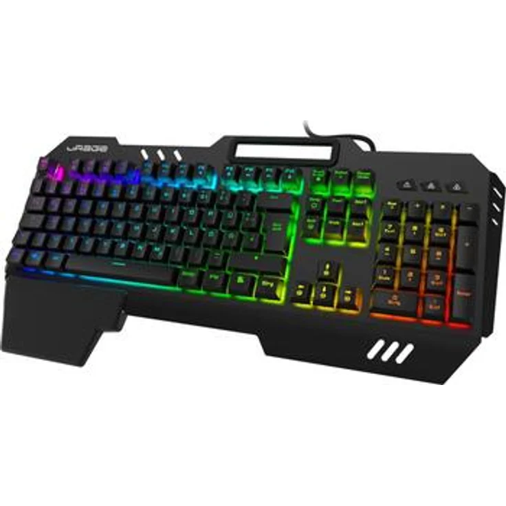 Hama uRage Exodus 800 Mechanical - Tastatur - mit Telefonhalter - backlit - USB - QWERTZ - Deutsch - Outemu Blue - Schwarz (186057) – Bild 2