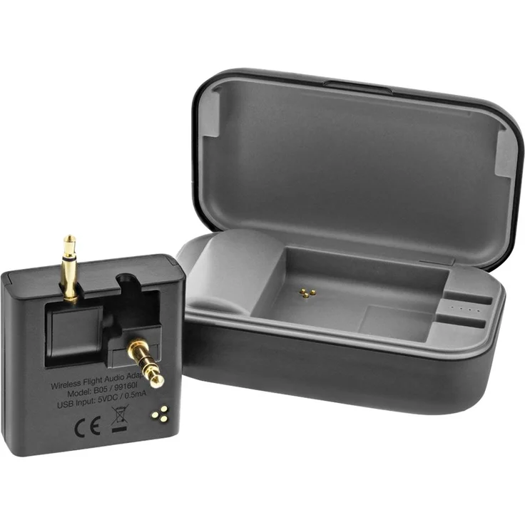 InLine Flugzeug Bluetooth Audio Transmitter Sender BT 5.0 aptX HD-LL Flight Adapter mit Ladecase - Preisvergleich – Bild 6