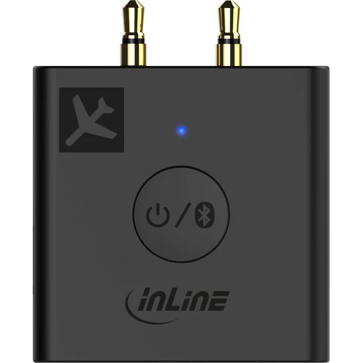InLine Flugzeug Bluetooth Audio Transmitter Sender BT 5.0 aptX HD-LL Flight Adapter mit Ladecase - Preisvergleich – Bild 2