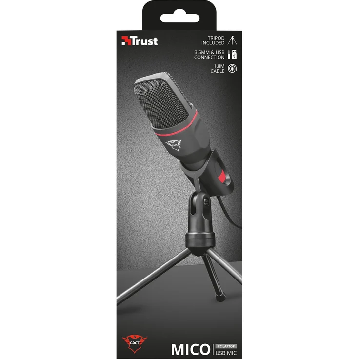 Trust GXT 212 PC-Mikrofon Schwarz, Rot – Bild 4