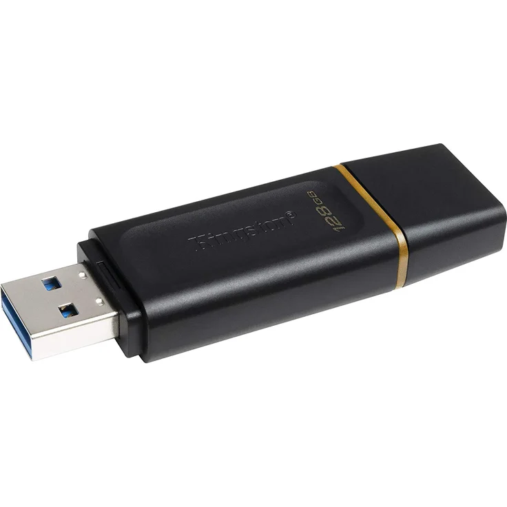 Kingston DTX/128GB USB-Stick 3.2 Gen 1 DataTraveler Exodia - mit Schutzkappe und Schlüsselring, Schwarz/Gelb – Bild 2