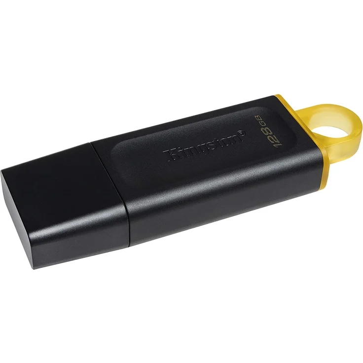 Kingston DTX/128GB USB-Stick 3.2 Gen 1 DataTraveler Exodia - mit Schutzkappe und Schlüsselring, Schwarz/Gelb – Bild 3