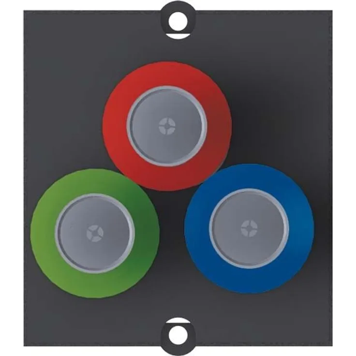 Bachmann Custom Module 1 x Cinch video RGB - Modulares Faceplate-Snap-In - BNC X 3 - Schwarz