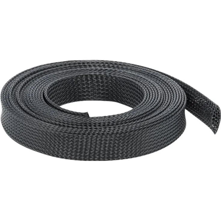 Delock Geflechtschlauch dehnbar 10 m x 19 mm schwarz (18903)