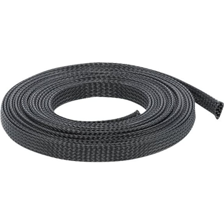 Delock Geflechtschlauch dehnbar 10 m x 12 mm schwarz (18902)