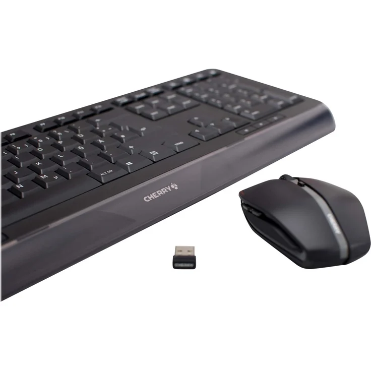 CHERRY GENTIX DESKTOP - Tastatur-und-Maus-Set - kabellos - 2.4 GHz - GB QWERTY - Schwarz (JD-7000GB-2) – Bild 4
