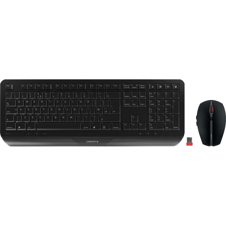 CHERRY GENTIX DESKTOP - Tastatur-und-Maus-Set - kabellos - 2.4 GHz - GB QWERTY - Schwarz (JD-7000GB-2) – Bild 1