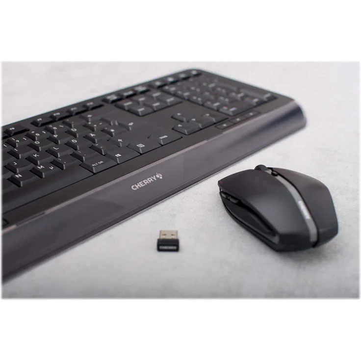 CHERRY GENTIX DESKTOP - Tastatur-und-Maus-Set - kabellos - 2.4 GHz - Pan-Nordic QWERTY - Schwarz (JD-7000PN-2) – Bild 2