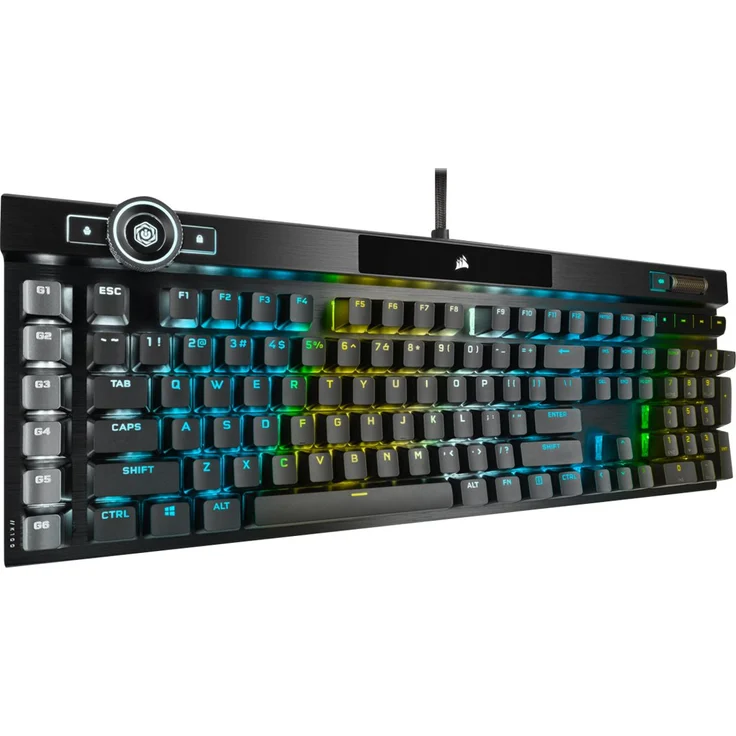 CORSAIR Gaming K100 RGB - Tastatur - Hintergrundbeleuchtung - USB - Deutsch QWERTZ - CORSAIR OPX RGB - Aluminium schwarz eloxiert (gebürstet) (CH-912A01A-DE) – Bild 11