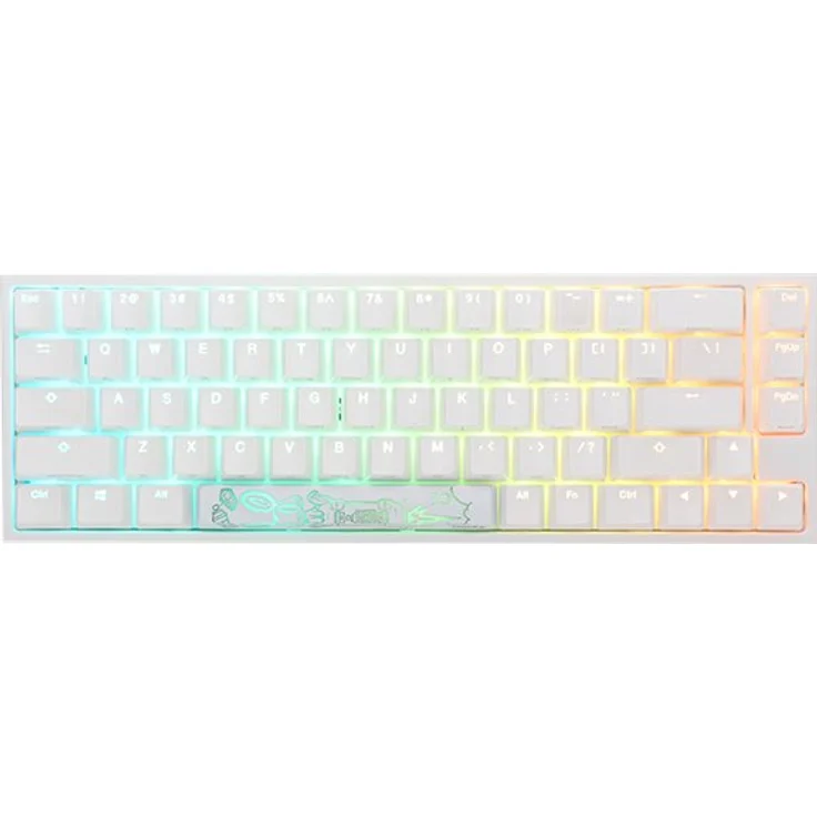 Ducky One 2 SF - Tastatur - backlit - USB-C - Deutsch QWERTZ - CHERRY MX Black - weiß (DKON1967ST-ADEPDWWT1) – Bild 2
