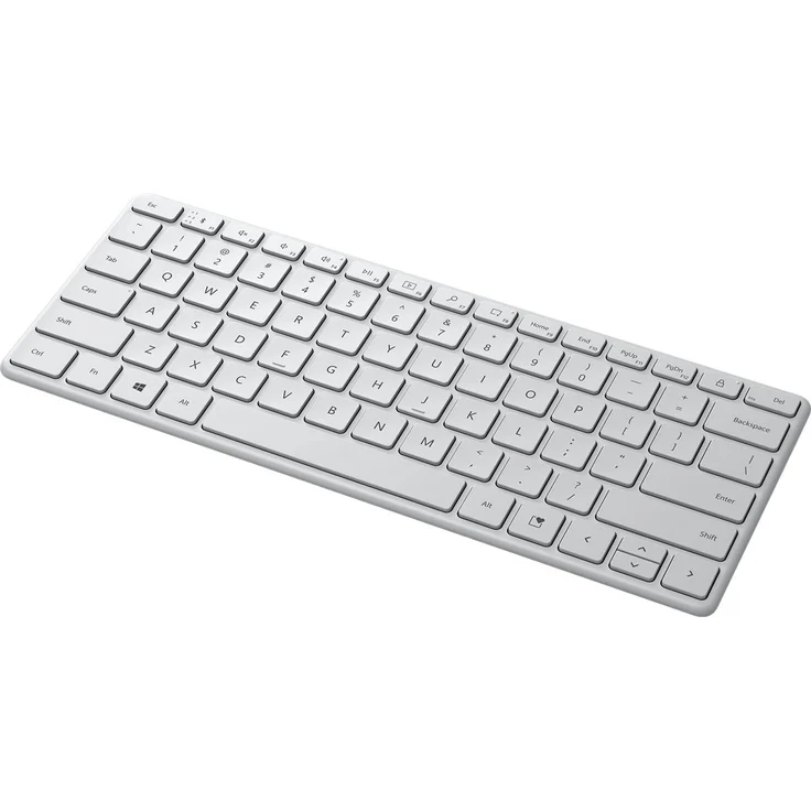 Microsoft Designer Compact - Tastatur - kabellos - Bluetooth 5.0 - QWERTZ - Deutsch - Glacier (21Y-00036) – Bild 2