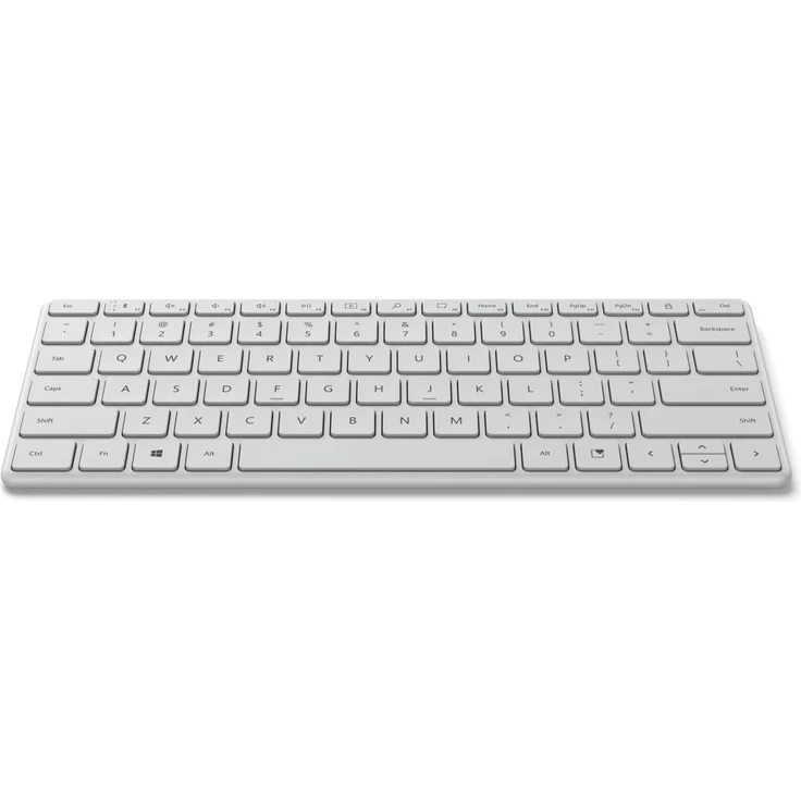 Microsoft Designer Compact - Tastatur - kabellos - Bluetooth 5.0 - QWERTZ - Deutsch - Glacier (21Y-00036) – Bild 6