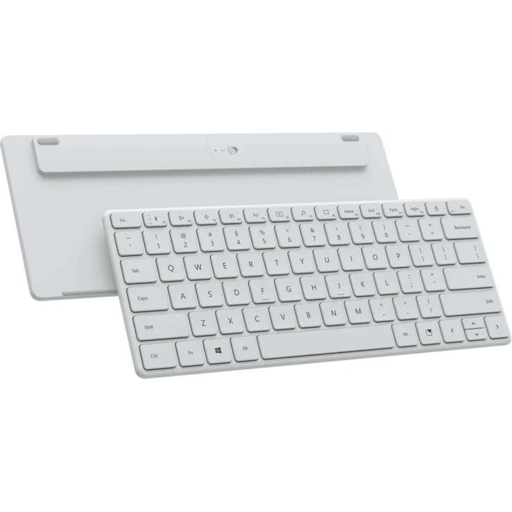 Microsoft Designer Compact - Tastatur - kabellos - Bluetooth 5.0 - QWERTZ - Deutsch - Glacier (21Y-00036) – Bild 5