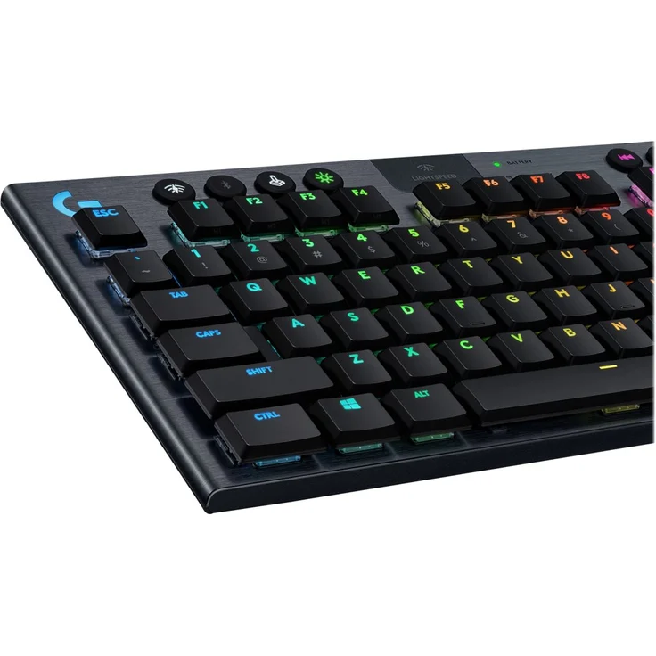LOGITECH G915 TKL Tenkeyless LIGHTSPEED Wireless RGB Mechanical Gaming Keyboard - GL Linear - CARBON - US INTL QWERTY - INTNL – Bild 6