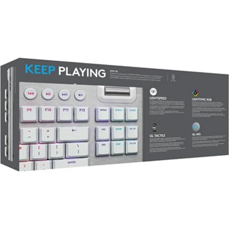 Logitech Gaming G915 TKL - Tastatur - backlit - USB, Bluetooth, LIGHTSPEED - QWERTY - USA International - GL Tactile - weiß (920-009664) – Bild 8