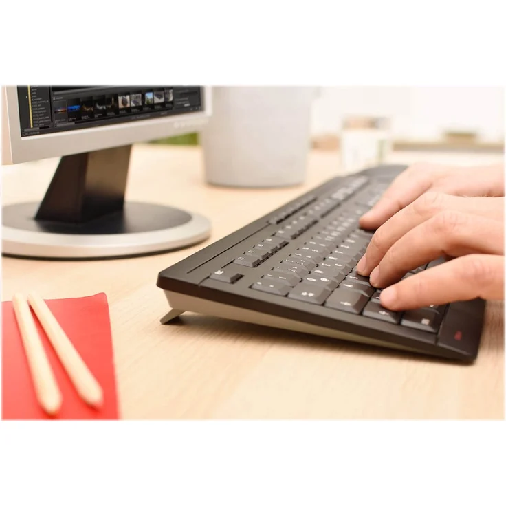 CHERRY STREAM DESKTOP - Tastatur-und-Maus-Set - kabellos - 2.4 GHz - GB QWERTY - CHERRY SX - Schwarz (JD-8500GB-2) – Bild 6