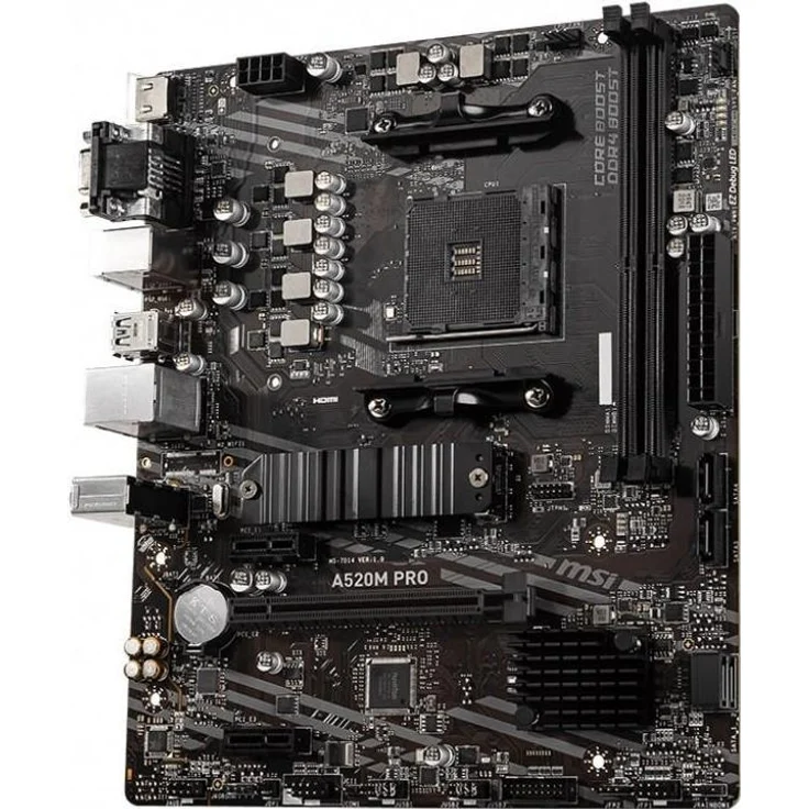 MSI A520M PRO - mini ATX, AMD A520, Sockel AM4, Dual-channel DDR4-SDRAM (A520M PRO) – Bild 2