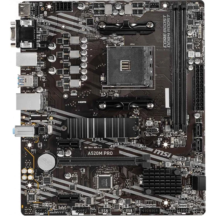 MSI A520M PRO - mini ATX, AMD A520, Sockel AM4, Dual-channel DDR4-SDRAM (A520M PRO) – Bild 4