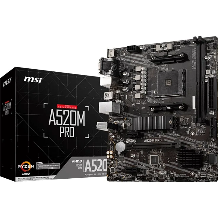 MSI A520M PRO - mini ATX, AMD A520, Sockel AM4, Dual-channel DDR4-SDRAM (A520M PRO) – Bild 6