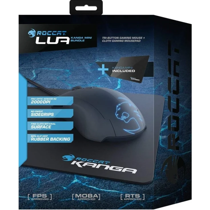 ROCCAT Lua Tri-Button Mouse + Kanga Mini Cloth Mousepad Gaming Bundle - Preisvergleich – Bild 3