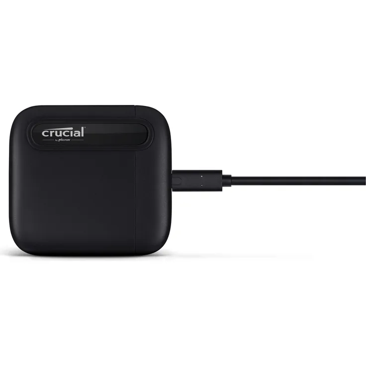 Crucial X6 - Solid-State-Disk - 2 TB - extern (tragbar) - USB 3.1 Gen 2 (USB-C Steckverbinder) - Schwarz (CT2000X6SSD9)