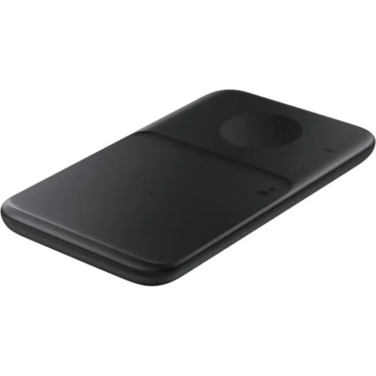 Samsung Wireless Charger Duo P4300 mit Adapter, Kombi-Ladegerät für iPhone, Apple Watch, Black