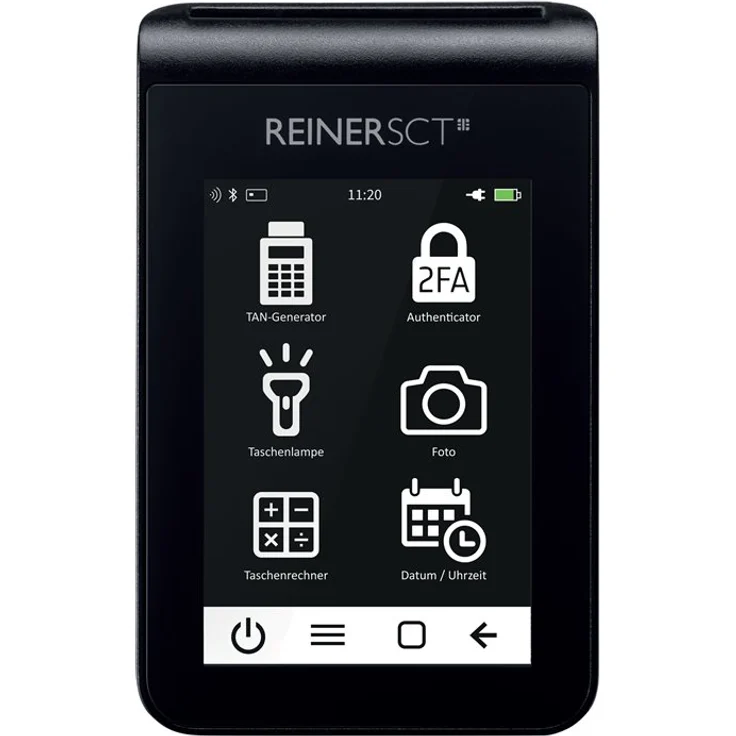 REINERSCT tanJack deluxe Logo Zwei-Faktor-Authentisierung Photo QR-Leser Kalenderfunktion Temperaturanzeige Kalkulator – Bild 4