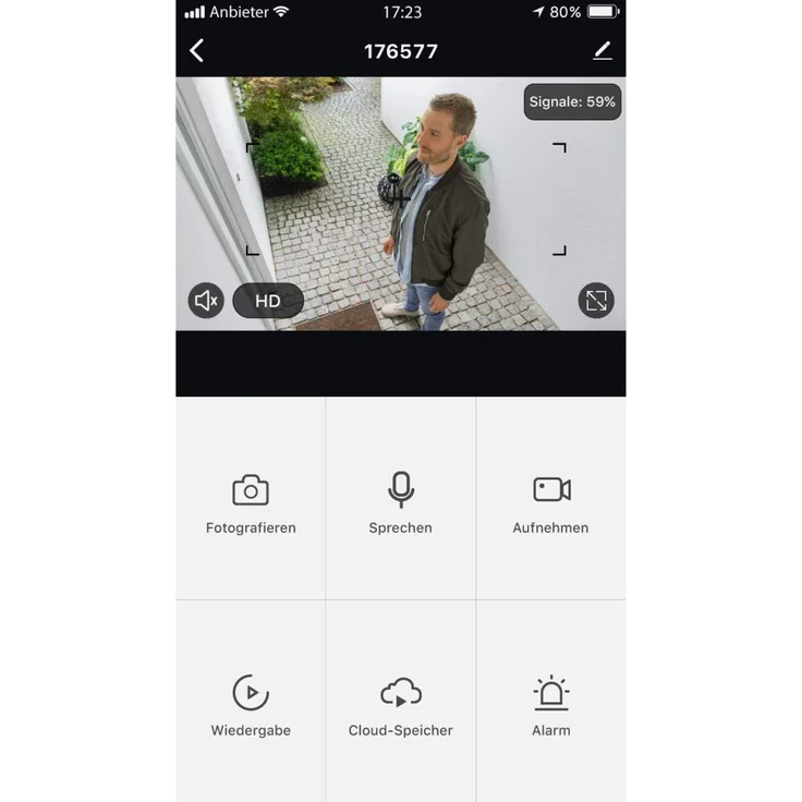 Hama 00176577 Überwachungskamera WLAN, WLAN Kamera für außen, Outdoor-Kamera mit Sprach- und App-Steuerung, wetterfeste Außenkamera mit Bewegungsmelder, Nachtsicht, 2-Wege-Audio, Aufzeichnung, 1080p, schwarz – Bild 11