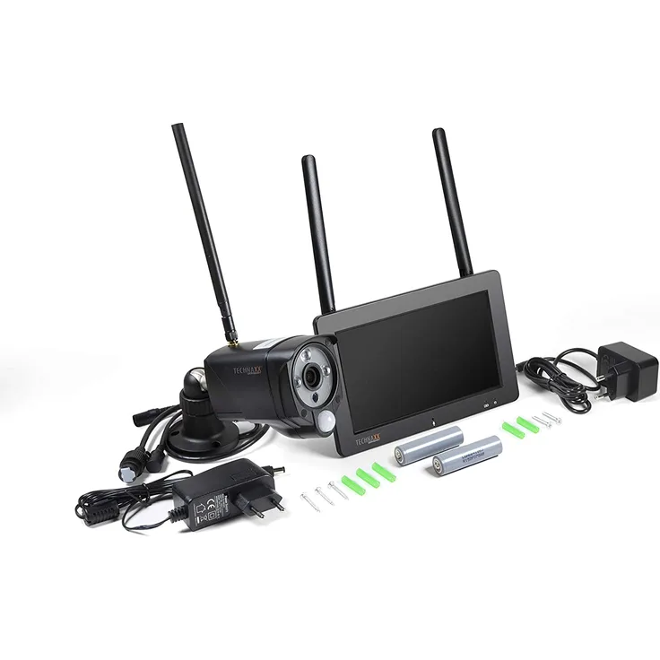Technaxx TX-128 4880 Funk, Kabellos, WLAN IP-Funk-Überwachungs-Set 4-Kanal mit 1 Kamera 1920 x 1080 Pixel