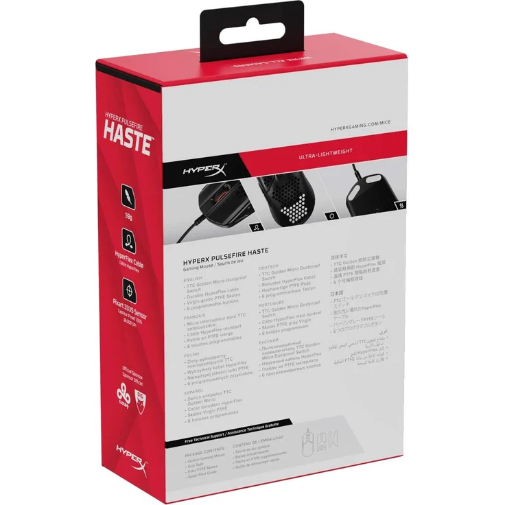 HyperX Pulsefire Haste Gaming-Maus, schwarz – Bild 7