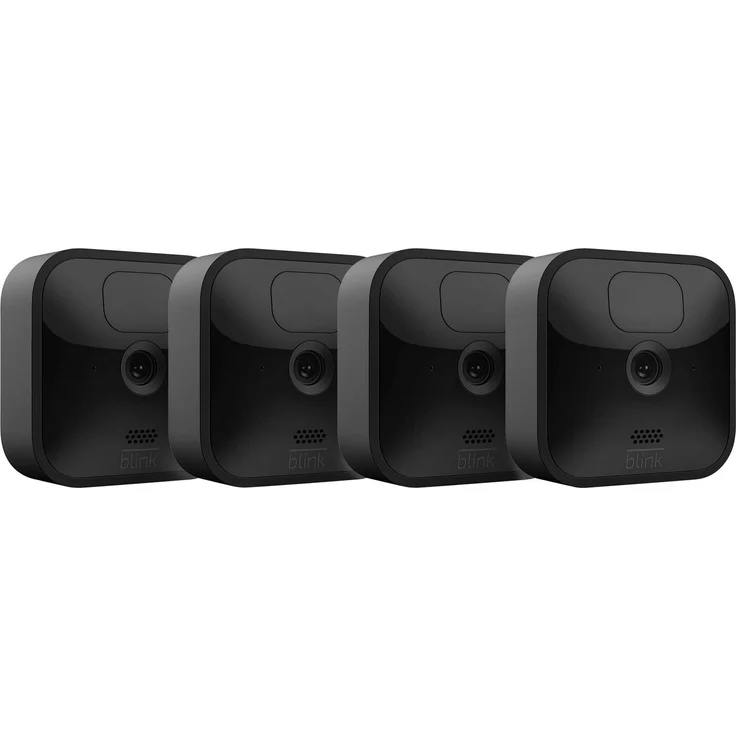 Blink Outdoor – kabellose, witterungsbeständige HD-Sicherheitskamera mit zwei Jahren Batterielaufzeit und Bewegungserfassung, funktioniert mit Amazon Alexa, 4 Kameras, schwarz (B086DK9QWH) – Bild 1