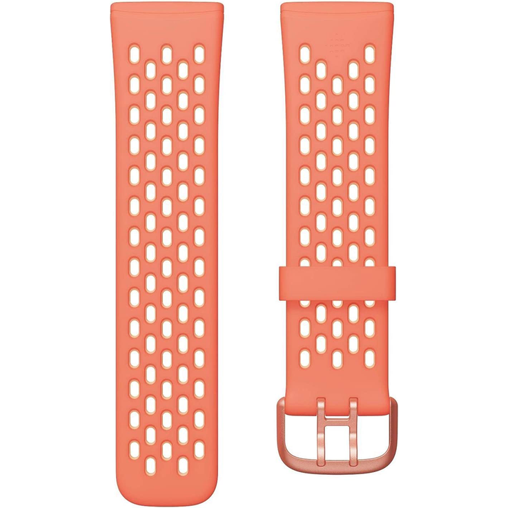 Fitbit Unisex-Adult Sportarmband für Fitbit Versa 3/Sense, orange (Large)