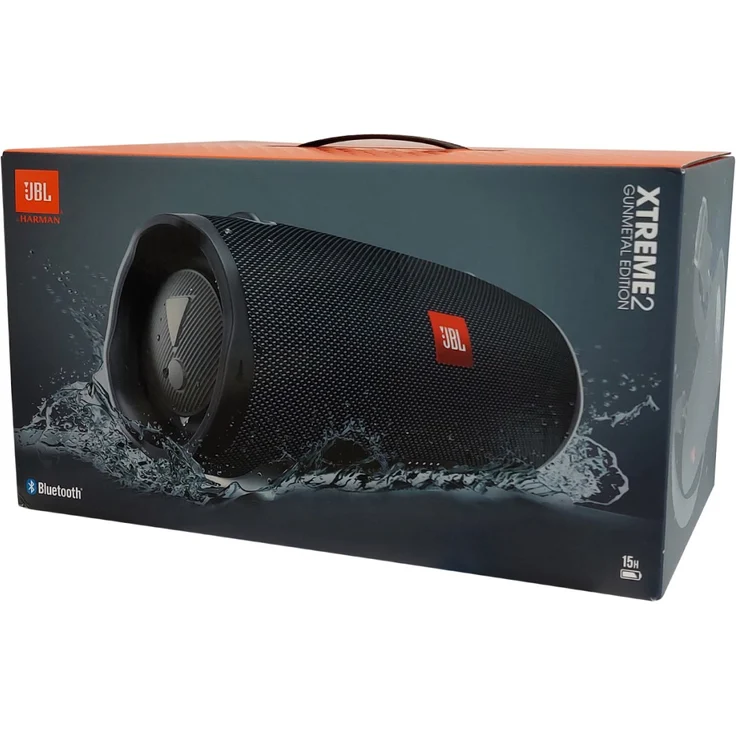 JBL Xtreme 2 Gun Metal Bluetooth-Lautsprecher mit Mikrofon, spritzwassergeschützt, wasserfest, grau – Bild 6