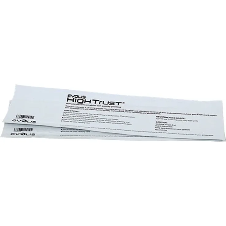 Evolis High Trust T' Card Cleaning Kit - Druckerreinigungskarte (Packung mit 10) - für Badgy 100, 1st Generation, 200, Evolis Primacy, Zenius