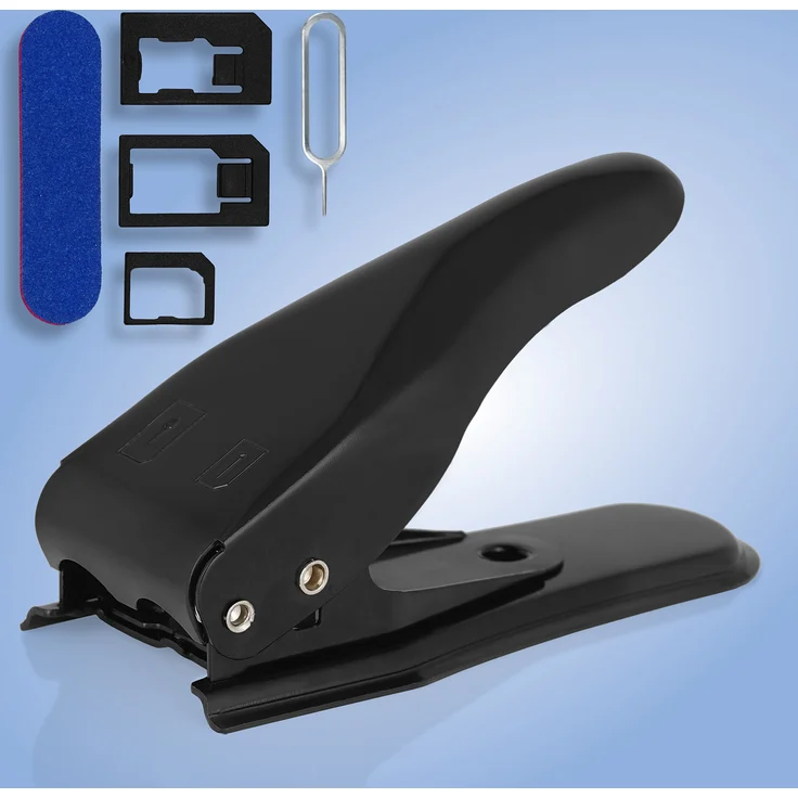 Wicked Chili Dual Sim Karten Stanze und 5in1 Adapter Set (Nano, Micro, Standard, Nadel Pin, Feile) Simkartenstanzer SIM- Cutter Stanzgerät Kartenschneider für Handy, Smartphone und Tablet – Bild 3