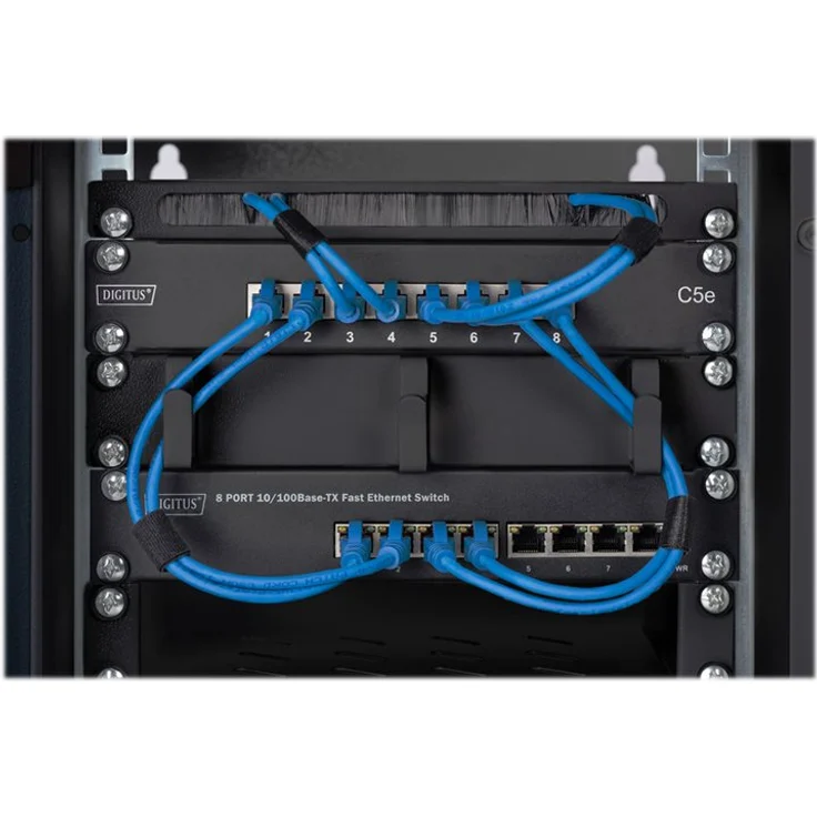 DIGITUS 254 mm (10'') 1HE Fachboden, festeinbau, schwarz - Preisvergleich – Bild 7