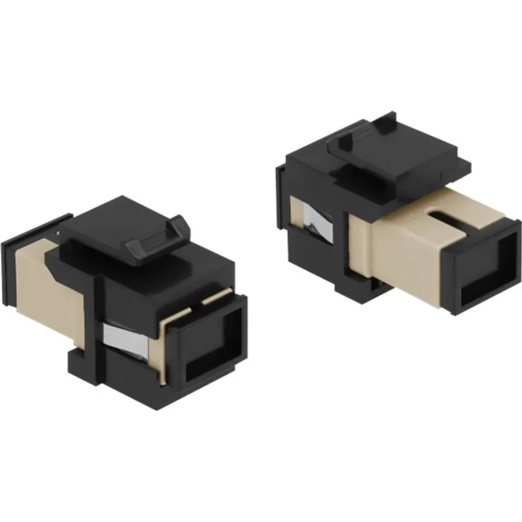 Delock Keystone Modul SC Simplex Buchse zu SC Simplex Buchse beige - schwarz