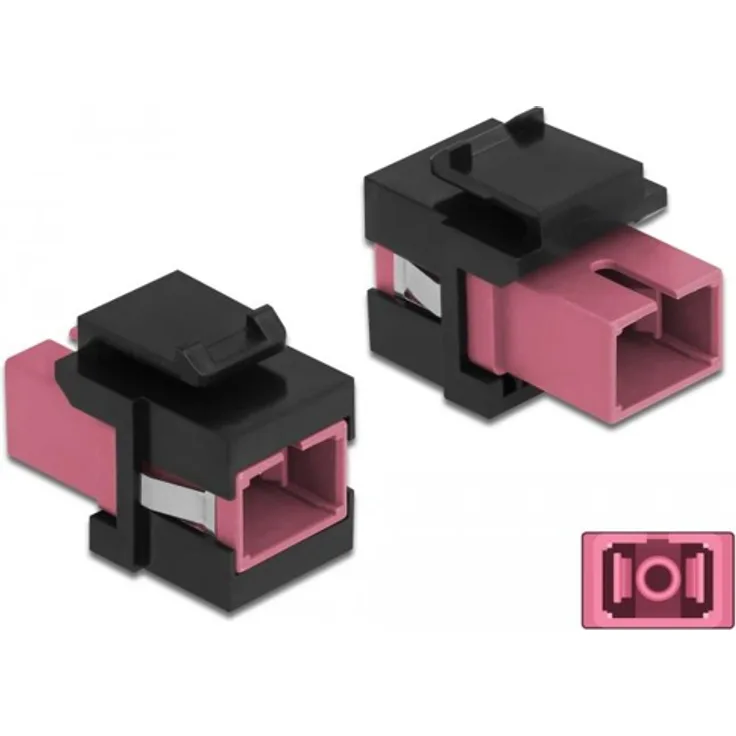 Delock Keystone Modul SC Simplex Buchse zu SC Simplex Buchse violett - schwarz (86815)