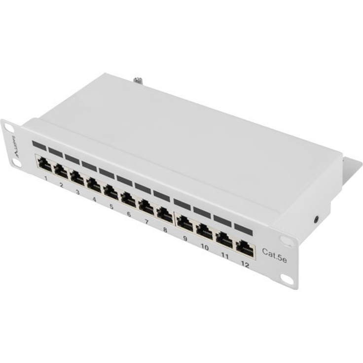 Lanberg PPF5-9012-S - RJ-45 - Cat5,Cat5e - Grau - Metall - Rackeinbau - 1U (PPF5-9012-S)