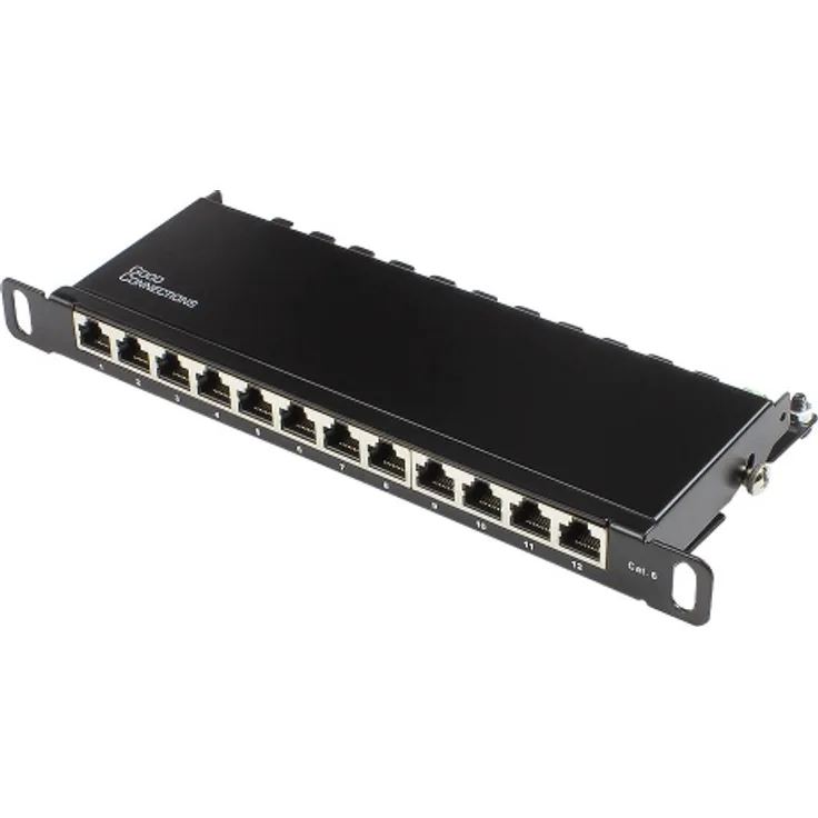 GC N0127 - Patchpanel 25,40cm (10''), 12 Port, Cat. 6, 0,5 HE - Patch-Panel (GC-N0127)