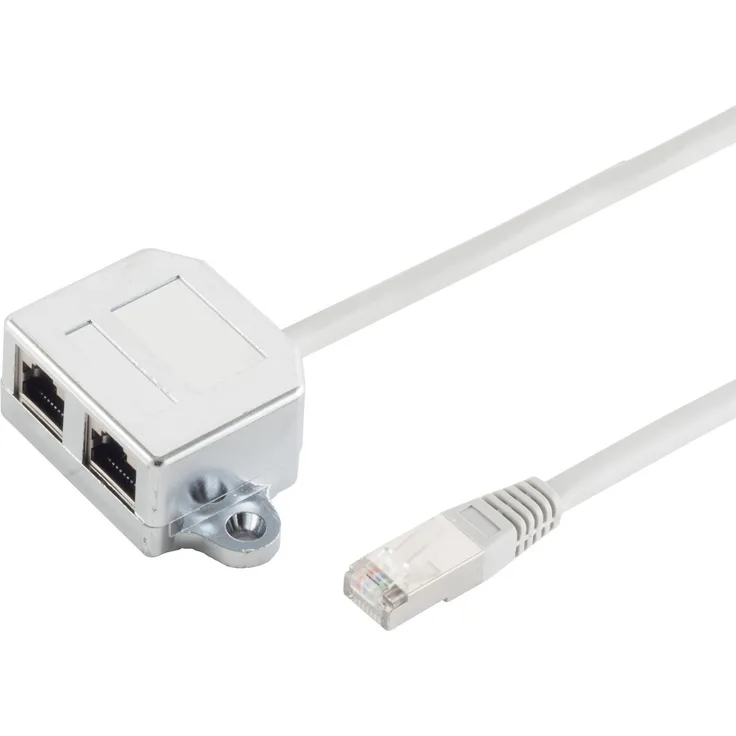 S-CONN maximum connectivity Adapter Telefon Patch-cat. 5e Patchkabeladapter, RJ 45 Stecker auf 2 x RJ 45 Buchse, geschirmt, Belegung: Telefon - Telefon, 0,1 m (75002)