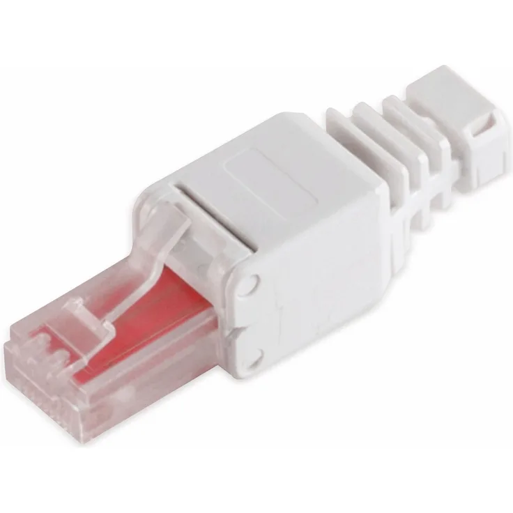 S-CONN maximum connectivity Netzwerkstecker, cat. 6 Tool-less RJ45 Stecker mit Knickschutz ungeschirmt (75011)