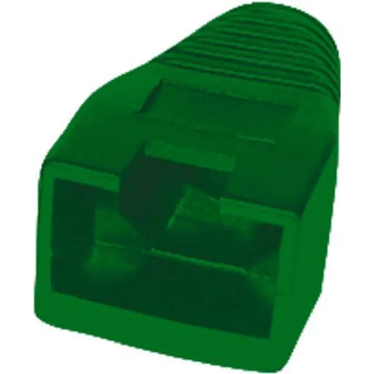 S-CONN maximum connectivity Modularstecker-Netzwerk-Modular Stecker cat.5e cat.6 8polig, 8 Kontakte belegt, geschirmt, vergoldete Kontakte, mit Einführhilfe und Tülle grün (72057-G)