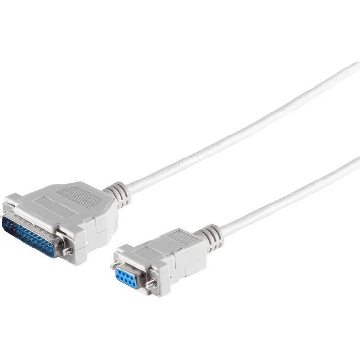 S-CONN maximum connectivity Modem-Kabel, 9-pol. Sub D-Kupplung auf 25-pol. Sub D-Stecker, Modem diagram, 9-adrig, mit Schnapphauben, 5,0m (78065-5)