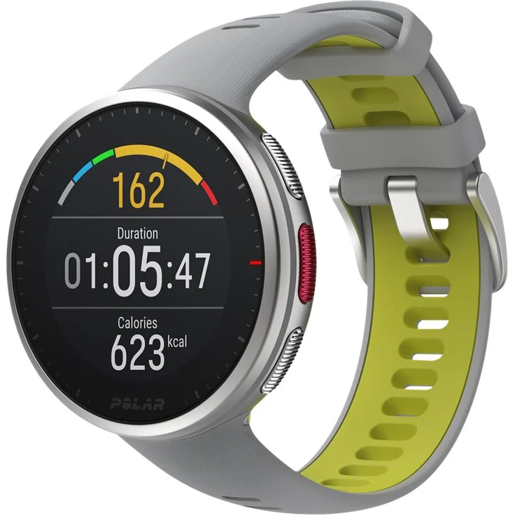 Polar Vantage V2 HR Smartwatch GPS, Unisex, 47mm, Silikonarmband, Grau/Limette (90083650) – Bild 5
