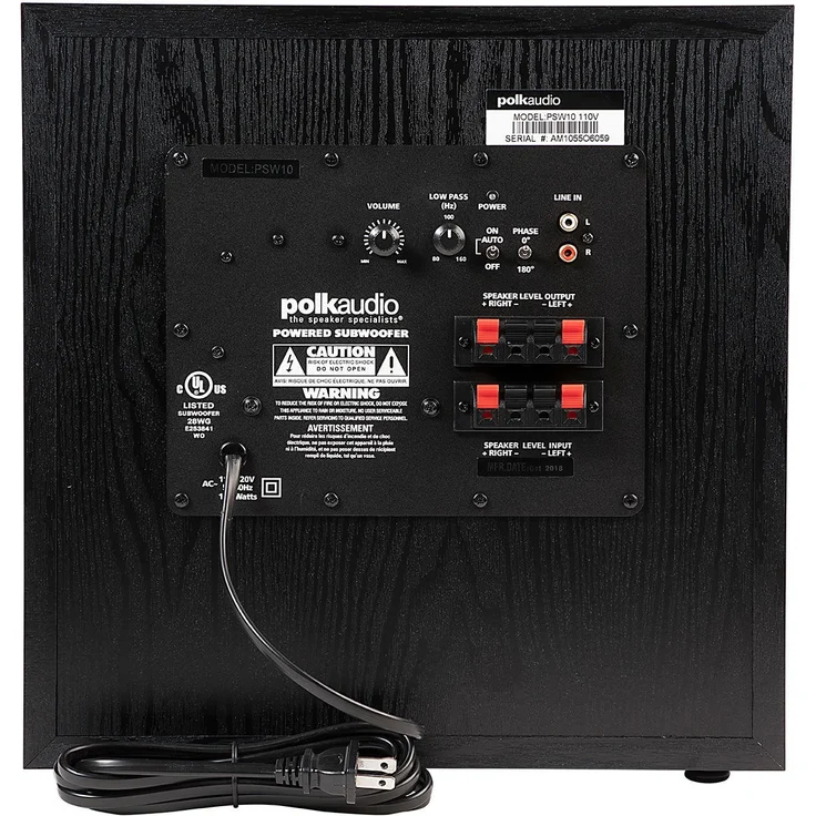 Polk PSW10EBK Subwoofer, schwarz – Bild 5