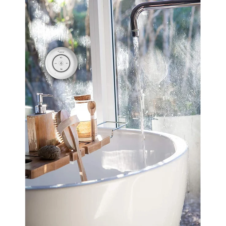 Leicke DJ Roxxx Shower Bluetooth-Lautsprecher, weiß (EP18141) – Bild 7