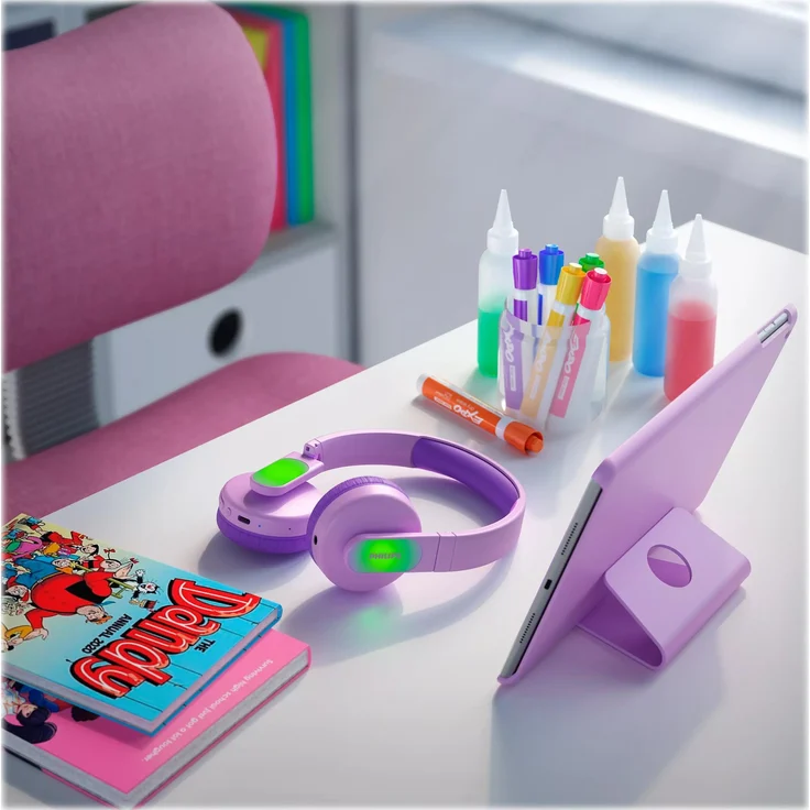 Philips TAK4206PK-00 Wireless On-Ear-Kopfhörer für Kinder faltbar - Pink – Bild 3
