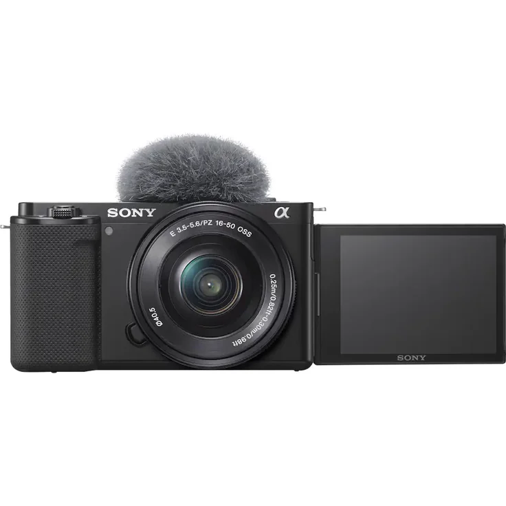 Sony Alpha ZV-E10 Vlog-Systemkamera (24,3 MP, Video: 4K/60 fps, 425 Fokusmessfelder, Wi-Fi, Bluetooth), schwarz + Sony E 16-50mm F3,5-5,6 OSS – Bild 2
