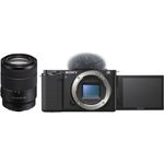 Sony Alpha ZV-E10 Vlog-Systemkamera (24,3 MP, Video: 4K/60 fps, 425 Fokusmessfelder, Wi-Fi, Bluetooth), schwarz + Sony E 18-135mm F3,5-5,6 OSS